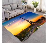 Tapis D'Impression 3D Vue De La Tour Eiffel À Paris, France Tapis De Porte En Tapis 3D Pour Entrée De Salon/Chambre/Salle De Bain Tapis Antidérapant - Nettoyage Facile ，Avec Support En Ca -95210840453