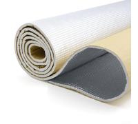 Tapis d'insonorisation automobile de 6 mm d'épaisseur pour réduction du bruit intérieur de voiture - Aluminium + mousse PE pour portes, sol, coffre, pare-feu et châssis (30 x 50 cm)