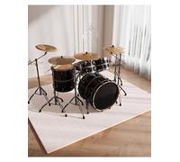 Tapis d'insonorisation for Batterie et Piano, Tapis antibruit, antidérapant, 6 mm d'épaisseur(Milk,50x80cm/19.6x31.5in)