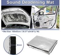 Tapis D'Insonorisation Pour Voiture En Fibre De Verre Avec Matériau Isolant Thermique Auto-Adhésif Pour Capot De Bateau Argenté Mousse à cellules fermées 1pcs 100cmx63cmx5mm