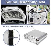 Tapis D'Insonorisation Pour Voiture En Fibre De Verre Avec Matériau Isolant Thermique Auto-Adhésif Pour Capot De Bateau Argenté Mousse à cellules fermées 1pcs 152cmx100cmx5mm