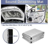 Tapis D'Insonorisation Pour Voiture En Fibre De Verre Avec Matériau Isolant Thermique Auto-Adhésif Pour Capot De Bateau Argenté Mousse à cellules fermées 1pcs 200cmx100cmx5mm