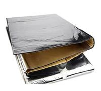 Tapis d'insonorisation pour voiture - Isolation phonique - Capot de moteur - Pare-feu - Garde au chaud - En mousse d'aluminium - Autocollants autocollants - Accessoires autocollants