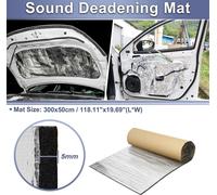 Tapis D'Insonorisation Pour Voiture, Matériau Isolant Thermique Auto-Adhésif Pour Capot De Bateau Argenté Fibre de Verre 1pcs 300cmx50cmx5mm
