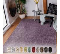 Tapis d'intérieur Bali velours moelleux dans de nombreuses couleurs et tailles Violet 66x100 cm