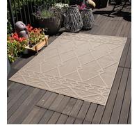 Tapis d'intérieur d'extérieur résistant berbère cuisines balcon terrasse jardin Beige 200 x 290 cm