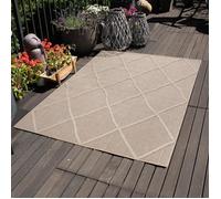 Tapis d'intérieur d'extérieur résistant - CARPETTEX - Boho - Beige - 120x170cm