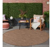 Tapis d'intérieur & d'extérieur - Tapis résistant aux intempéries pour balcon, terrasse, jardin, salon, cuisine - Résistant, Résiste aux rayons UV & à l'eau - Taille 160 x 160 cm, Marron-taupe