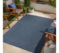Tapis d'intérieur & d'extérieur - Tapis résistant aux intempéries pour balcon, terrasse, jardin, salon, cuisine - Résistant, Résiste aux rayons UV & à l'eau - Taille 120 x 160 cm, Bleu