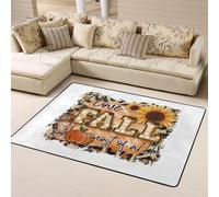 Tapis d'intérieur doux lavable pour chambre à coucher, chambre à coucher, salon - Motif I Love Fall Most of All - 160 x 122 cm
