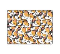 Tapis d'intérieur doux lavable pour chambre à coucher, salon, motif tête de chat souriant, dessin animé, 160 x 121 cm