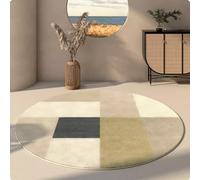 Tapis d'intérieur et d'extérieur - Durable - Design vintage abstrait chic pour balcon, terrasse, jardin, cuisine, salon - rond - 200 cm