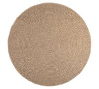 vidaXL Tapis 160 cm Rond Aspect jute – Intérieur/extérieur, Polypropylène, Marron