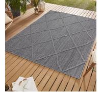 Tapis d'intérieur-extérieur - SIMPEX - Boho Marocain - Motif losange - 140 x 200 cm - 100% Polypropylène