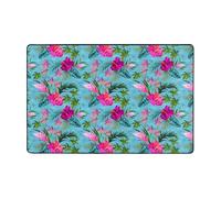 Tapis d'intérieur Hello Hawaï en flanelle qui ne perd pas ses poils et est facile d'entretien, confortable, en toutes saisons