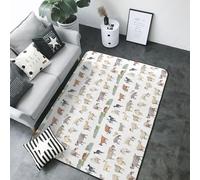 Tapis d'intérieur lavable pour salon, chambre à coucher, salon - Motif chèvre mignonne peinte en douceur - 12,2 x 17,3 cm