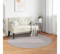 vidaXL Tapis d'intérieur LUGO polyester texturé crème et taupe 240 x 240 cm
