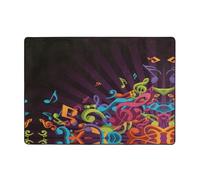 Tapis d'intérieur moderne, tapis extra doux et confortable avec fond musical pour chambre à coucher, salon, parfait pour les planchers en bois dur, 203,2 x 147,3 cm