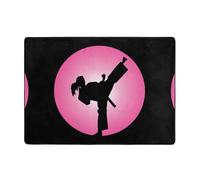 Tapis d'intérieur moderne, tapis extra doux et confortable, parfait pour les planchers en bois dur, motif taekwondo, pour chambre à coucher, salon, 203,2 x 147,3 cm
