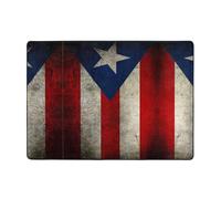 Tapis d'intérieur moderne, tapis extra doux et confortable, parfait pour les planchers en bois dur, motif drapeau de Porto Rico, pour chambre à coucher, salon, 203,2 x 147,3 cm
