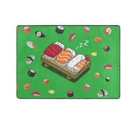 Tapis d'intérieur moderne, tapis extra doux et confortable, parfait pour les planchers en bois dur, motif sushi endormi pour chambre à coucher, salon, 203,2 x 147,3 cm