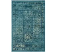 SAFAVIEH Tapis Traditionnel Pour Salon, Salle à manger, Chambre à coucher - Vintage Collection, Tapis à poil court, Turquoise et Multi, 99 X 170 cm