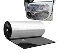 Tapis d'isolation acoustique de voiture - Bouclier thermique en feuille d'aluminium adhésif imperméable | Pare-feu moteur Réduction du bruit | Barrière de vibration routière Feuille de protection