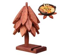 Tapis d'isolation de conception d'arbres, tapis de place de set à tête de coussinets chauds pour cuisine, théières avec des constructions légères, pot de sous-verres pour l'anniversaire, le Nouvel An,