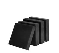 Tapis d'Isolation de Vibrations Carré Feuilles de Caoutchouc Noires carrées, Tampon de Joint d'amortissement(100x100x15mm(5pcs))