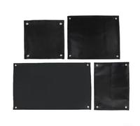 Tapis d'isolation double face en fibre de verre en silicone pour cuisinière extérieure et barbecue avec renfort d'angle pour un placement sûr (L)