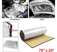 Tapis d'isolation Thermique Insonorisante 5mm Voiture Porte Capot 200x50cm