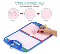 Tapis Doodle Mat Enfant - 2WINDEAL - Valisette Dessin Magique 46*29CM - Vert - Enfant - Mixte