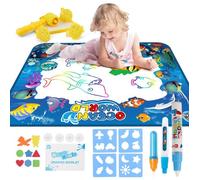 Tapis Doodle, Tapis Dessin Eau 100*80cm , Jouets Educatifs pour Enfants 2 ans - 6 ans Coloriage Géant Tapis de Peinture Cadeau pour