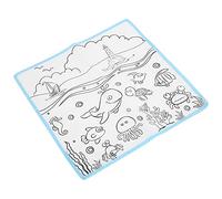 Tapis Doodle, tapis en tissu Doodle lavable lignes claires effaçable sans danger avec 12 stylos aquarelle pour enfants dessin peinture