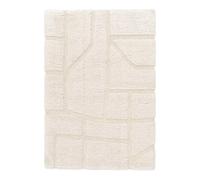 Tapis Doux À Relief En Polyester Recyclé Murmure Blanc Pur 120X170