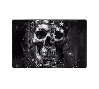 Tapis doux lavable pour salon, chambre à coucher, 91 x 152 cm, tapis antidérapant, motif tête de mort enchaînée, décoration de chambre à coucher, esthétique, 152,4 x 99,1 cm