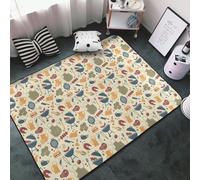 Tapis doux lavable pour salon, chambre à coucher, barbecue et grill - Tapis antidérapant - Tapis d'intérieur décoratif esthétique - 91 x 152 cm
