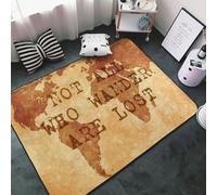 Tapis doux lavable pour salon, chambre à coucher, pas tous ceux qui se promenent sont perdus, 91 x 152 cm, tapis d'intérieur décoratif esthétique