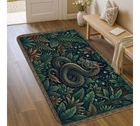 Tapis Dragon Area Carpet Mystical Nature, feuillage feuilles N/A vert, antidérapant, tapis rectangulaire qui ne perd pas ses poils, salle de bain, chevet, décoration de porte d'entrée, 0,9 x 1,5 m