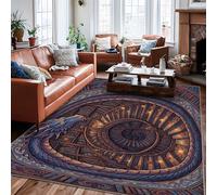 Tapis Dragon - Escalier mystique en spirale - Pas de bleu - Dos antidérapant - Résistant à la décoloration - Tapis esthétique pour salon, chambre à coucher, nouvelle maison, salle à manger - 1,8 x 2,7