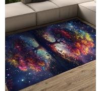 Tapis Dreamy Tree of Life 140x200 Tapis lavables pour Salon décors fantastiques Reflets Eau Moquette intérieure Motifs décoration Fine antidérapante Douce pour Chambre et Salle Manger