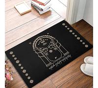 Tapis drôle d'extérieur « Speak Friend and Enter » - Paillasson mystique - Décoration d'intérieur - Décoration de vacances - Cadeau de fermeture - Paillasson amusant - Tapis lavable pour salle de bain