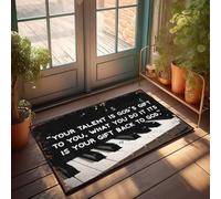 Tapis drôle pour porte d'entrée Embrassez votre talent : un cadeau musical de Dieu Paillasson Cuisine Stuff Tapis de bienvenue drôle (50 x 80 cm)
