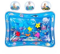 Tapis Eau Gonflable PVC Étanche, Jeu Bébé avec Éléments Flottants, Jouet Éveil Enfant Label
