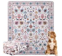 Tapis Éducateur pour Chien Lavable Réutilisable, Lot de 2 Tapis Propreté Ultra Absorbants pour Animaux, Lavable, Antidérapant, Convient aux Chiens, Chats, Lapins (Pattern 3, 78x91cm)