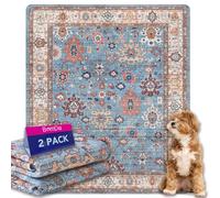 Tapis Éducateur pour Chien Lavable Réutilisable, Lot de 2 Tapis Propreté Ultra Absorbants pour Animaux, Lavable, Antidérapant, Convient aux Chiens, Chats, Lapins (Pattern 1, 91.5x104cm)