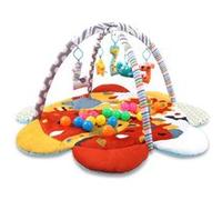 Tapis éducatif 2-en-1 TinyMini Safari Fleur Rouge