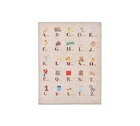 | Tapis éducatif intérieur enfant beige imprimé abécédaire 160 x 230 cm - Scoty