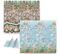Tapis éducatif pliable en mousse - JANSHOP - 200x180 cm - Épaisseur 1 cm - Double face - Antidérapant - Sans BPA
