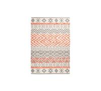 Tapis Effet 3D à Poils Courts "Ethnie" Gris & Orange 160 x 230 cm Gris G